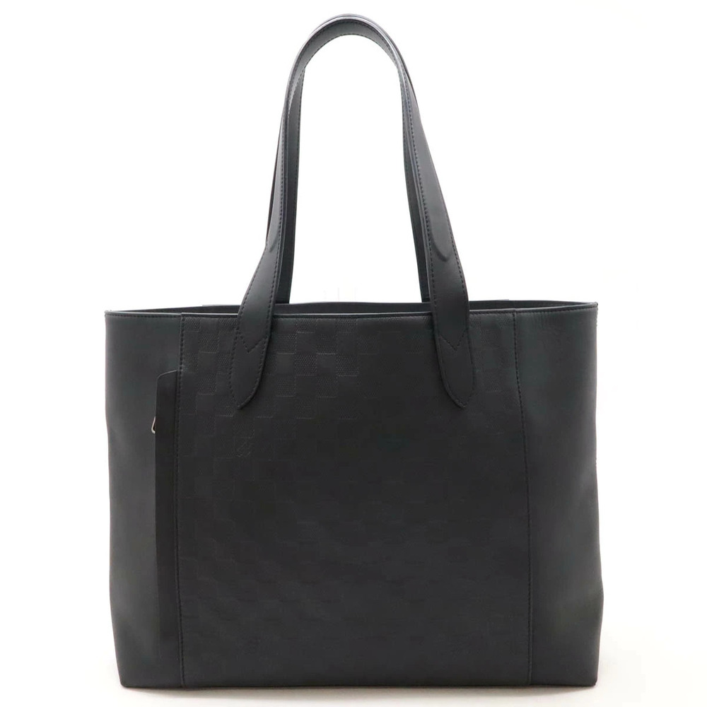 LOUIS VUITTON Damier Infini Cabas Voyage Tote Bag Shoulder Leather Onyx Black